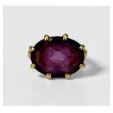 Ladies 10K Gold & Amethyst Ring