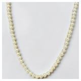 Ladies Pearl Necklace W/ 14K Gold Clasp