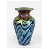 Lundberg Studios Iridescent Art Glass Vase