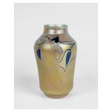 Lundberg Studios Heart & Vine Iridescent Glass Vas