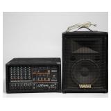 Yamaha Powered Mixer EMX640 and Speaker