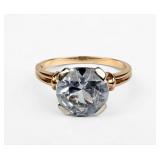14K Yellow Gold & Aquamarine Ring