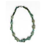 Turquoise Necklace W/ Sterling Clasp