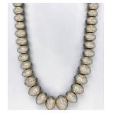 F. Laner Navajo Sterling Silver Beaded Necklace
