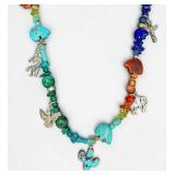 Navajo-Style Sterling Silver Charm &...