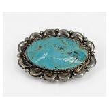 Cecil Lee Turquoise & Sterling Navajo Brooch
