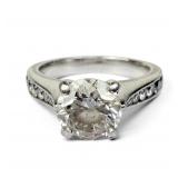 18K White Gold w/ 1.66 CT Center Diamond...