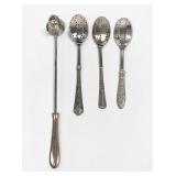 (3) Silver Tea Infusers & (1) Sterling Candle...
