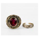 (2) 10K Yellow Gold Rings