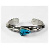 Able Arthur Sterling Silver & Turquoise Cuff