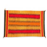 Navajo Orange & Red Serrated Band Rug