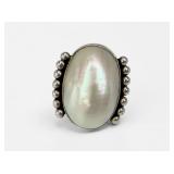 James Linkin Navajo Mother of Pearl Sterling...
