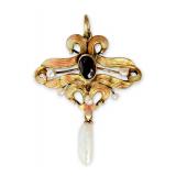 10K Yellow Gold & Pearl Pendant