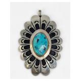 Tommy Singer Sterling Silver & Turquoise Pendant