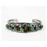 Navajo Sterling Silver & Turquoise Cuff