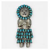 Gerald Mitchell Navajo Sterling Silver &...