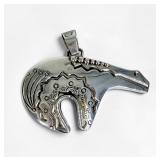 Sterling Silver Native American Big Bear Pendant