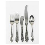 (42pc) Wallace "Rose Point" Sterling Flatware Set