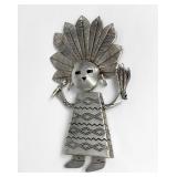Navajo Sterling Silver Kachina Pendant