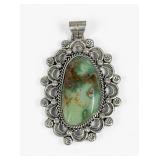 Lloyd Nelson Sterling Silver & Turquoise Pendant