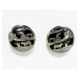 T. Billy Silver Navajo Earrings