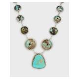Navajo Sterling Silver & Turquoise Necklace