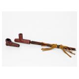 Vintage Native American Ceremonial Peace Pipe
