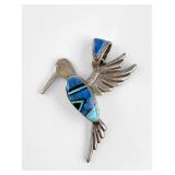 Calvin Begay Sterling & Multi-Stone Inlaid...