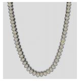 Navajo-Style Sterling Silver Beaded Necklace