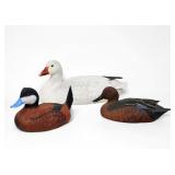 (3) Jules A. Bouillet Handcrafted Duck Decoys
