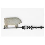 Antique Silver Pig Weathervane