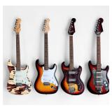 (4) Various Stratocaster Electric Guitars (As-Is)