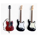 (3) Fender & Epiphone Electric Guitars (As-Is)