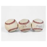 (3) Signed Major League Baseballs Inc Yogi...