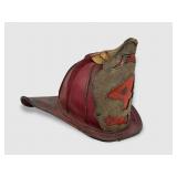 Antique Leather Firemans Helmet