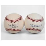 (2) Signed Stan "The Man" Musial Official Major...