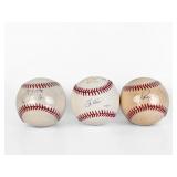 (3) Signed NY Yankees Baseballs Inc Yogi Berra (F)