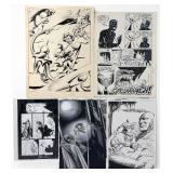 Group of Original Signed Comic Book Drawings...