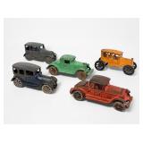 (5) Antique Cast Iron Toy Cars (B)