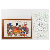 Don Rosa Original Disney Drawing & Signed Poster