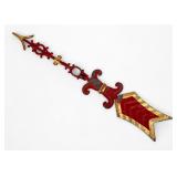 Red & Gold Ornamental Arrow Weathervane