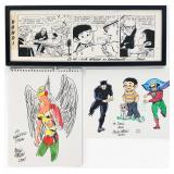 (3) Irwin Hasen Original Ink on Paper...