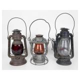(3) Dietz Antique Oil Lanterns
