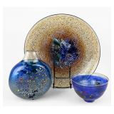 (3) Kosta Boda Art Glass Dishes