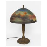 Jefferson Lamp Co.  Reverse Painted 