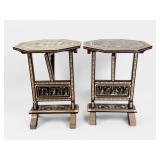 Pair of Egyptian Octagonal Inlaid Tables