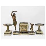 Antique French Art Deco Figural Clock &...