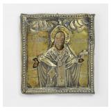 Antique Silver Russian Icon (As Is)