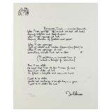 John Lennon "Borrowed Time" Lyrics Print
