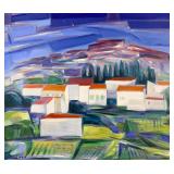 Werner Drewes "Avignon Island" Oil on Canvas